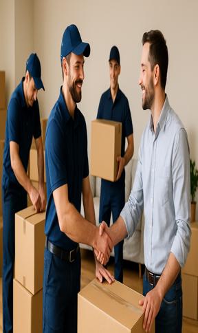 Satisfied customer receiving moving services from Residential Packers and Movers
